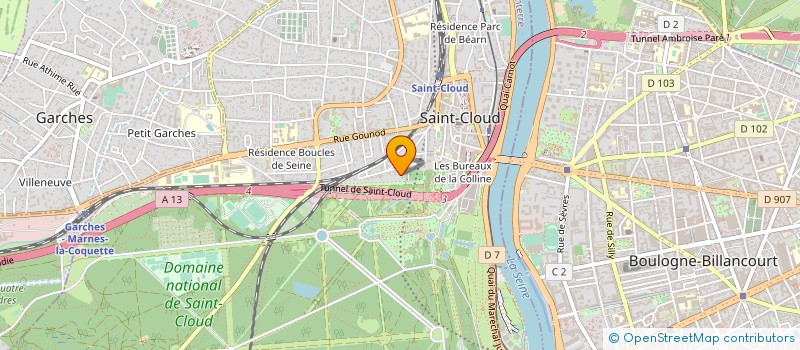 localisation de l'entreprise SYND COPR DU 11 AV DU PARC DE MONTRETO à SAINT-CLOUD