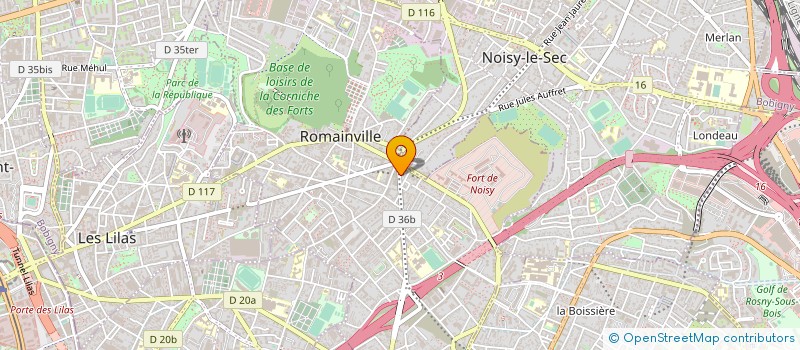 localisation de l'entreprise SYND COPR DU 11 BD HENRI BARBUSSE à ROMAINVILLE