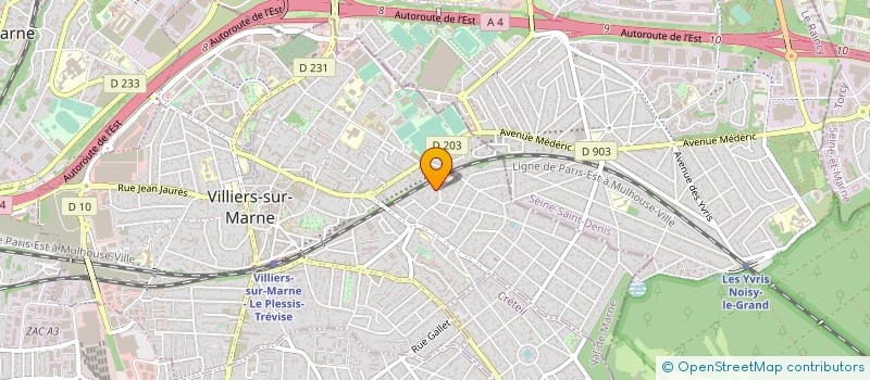 localisation de l'entreprise SYND COPR DU 11 RUE ALEXIS QUININ 94 VIL  VILLIERS-SUR-MARNE