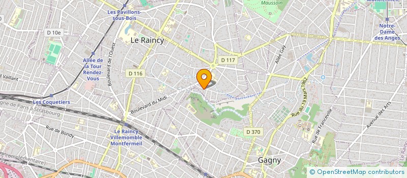 localisation de l'entreprise SYND.COPR. DU 12 AL N.D. DES ANGES RES L  LE RAINCY