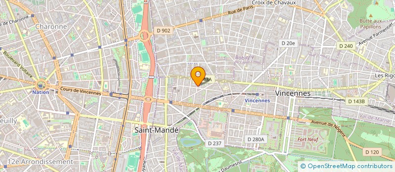 localisation de l'entreprise SYND COPR DU 12 AV GEORGES CLEMENCE à VINCENNES