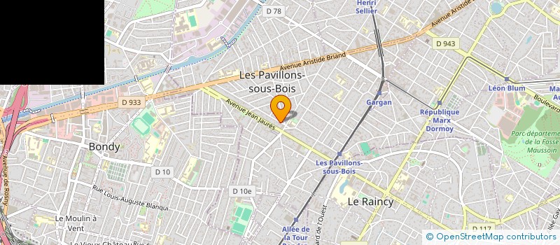localisation de l'entreprise SYND COPR DU 12 BIS RUE DE L OUEST 93 à LES PAVILLONS-SOUS-BOIS