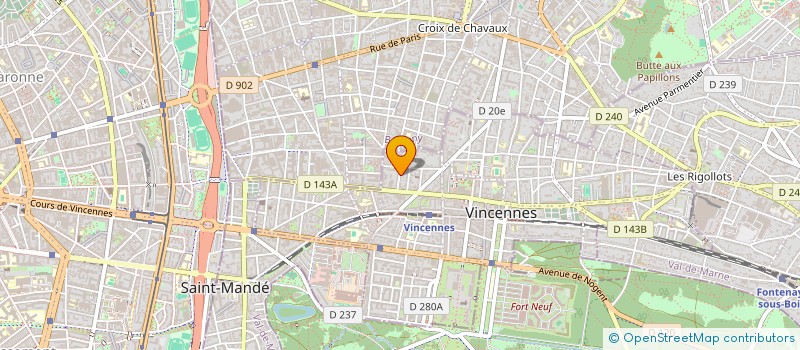 localisation de l'entreprise SYND.COPR. DU 12 RUE DE BELFORT 94 VINCE à VINCENNES