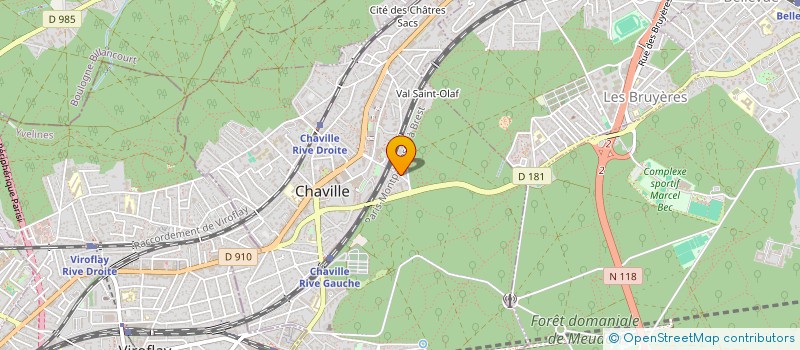 localisation de l'entreprise SYND COPR DU 12 RUE DU GROS     CHENE 92  CHAVILLE