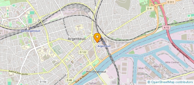 localisation de l'entreprise SYND.COPR. DU 12 RUE SAINT SAENS 92 COUR  ARGENTEUIL