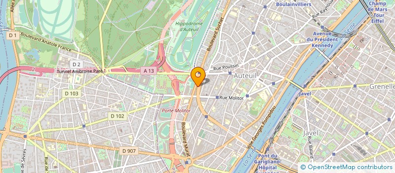 localisation de l'entreprise SYND COPR DU 121 BD EXELMANS 75016  PARIS