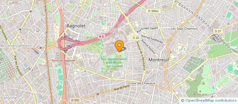 localisation de l'entreprise SYND.COPR. DU 124 RUE HOCHE 93 MONTREUI à MONTREUIL