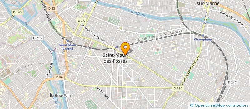 localisation de l'entreprise SYND.COPR. DU 13 B AVE FOCH 94  SAINT MA à ST MAUR DES FOSSES