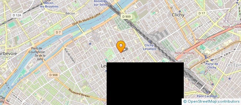 localisation de l'entreprise SYND.COPR. DU 134 BD JEAN JAURES 92 CLIC à LEVALLOIS-PERRET