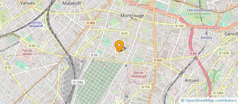 localisation de l'entreprise SYND.COPR. DU 135 AV DE LA      REPUBLIQ  MONTROUGE