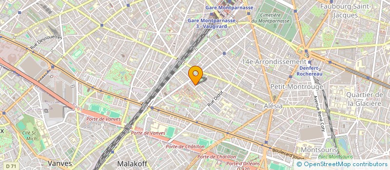 localisation de l'entreprise SYND.COPR. DU 14 BIS RUE PAULY  75014 PA  PARIS