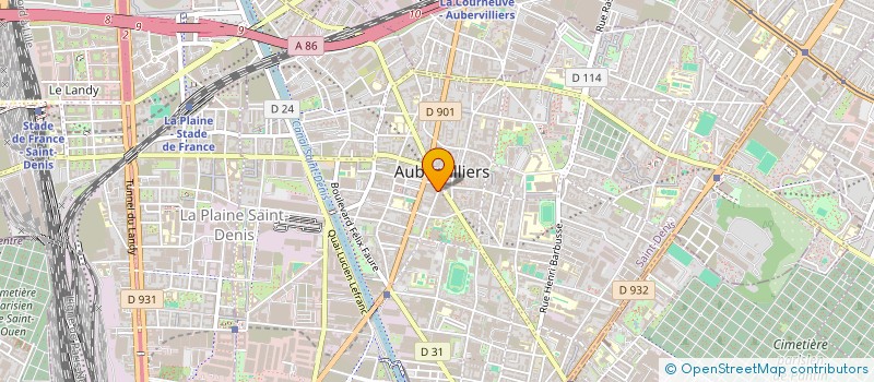 localisation de l'entreprise SYND.COPR. DU 14 R DE LA COMMUNE DE PARI  AUBERVILLIERS