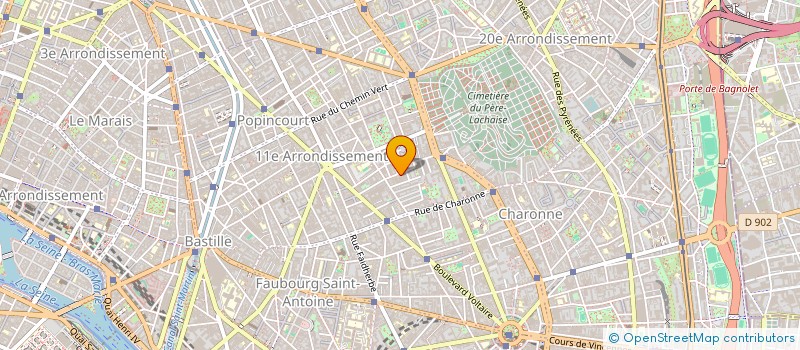 localisation de l'entreprise SYND COPR DU 14 RUE DE LA FOLIE REGNAULT  PARIS