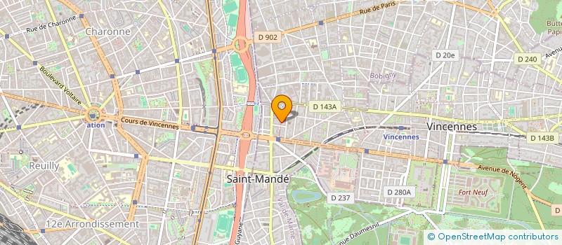 localisation de l'entreprise SYND.COPR. DU 14 RUE FAYS 94 VINCENNES R à VINCENNES