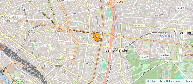 localisation de l'entreprise SYND COPR DU 14 RUE MONTERA 75012 PARIS  PARIS