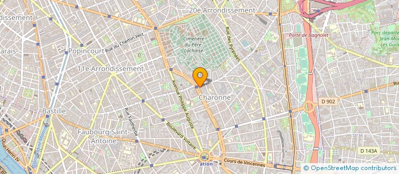 localisation de l'entreprise SYND.COPR. DU 144 BD DE CHARONNE 75020 P  PARIS