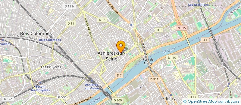 localisation de l'entreprise SYND.COPR. DU 147 QUAI DU DR DERVAUX 926  ASNIERES-SUR-SEINE