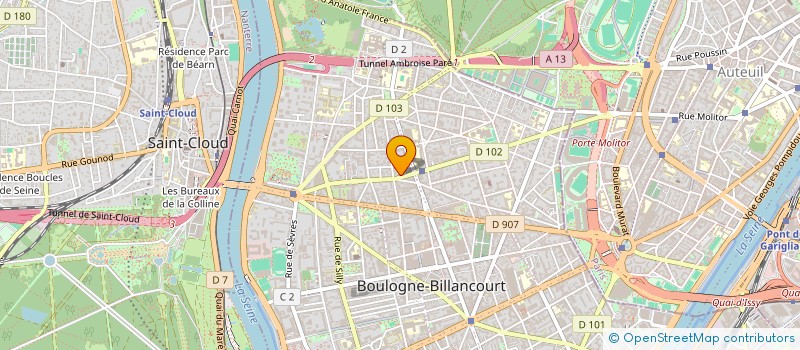localisation de l'entreprise SYND COPR DU 148 RUE DU CHATEAU à BOULOGNE-BILLANCOURT