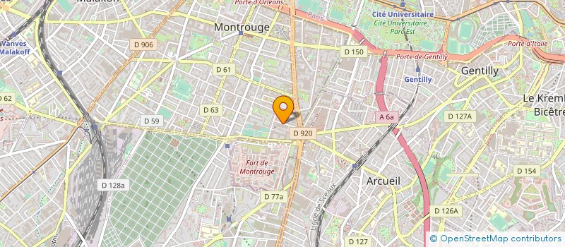 localisation de l'entreprise SYND COPR DU 15 AU 25 RUE D     ARCUEIL  MONTROUGE