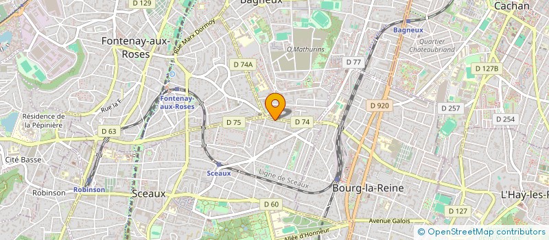 localisation de l'entreprise SYND.COPR. DU 15 RUE A THEURIET 92500 BO à SCEAUX