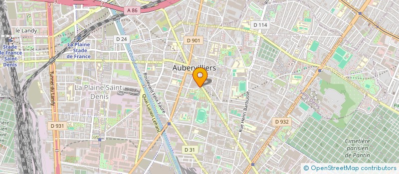 localisation de l'entreprise SYND.COPR. DU 15 RUE BERNARD ET MAZOYER  AUBERVILLIERS