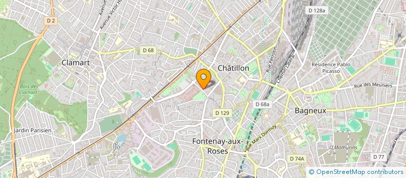 localisation de l'entreprise SYND.COPR. DU 15 RUE DE L ABBE  GLATZ 92  CHATILLON