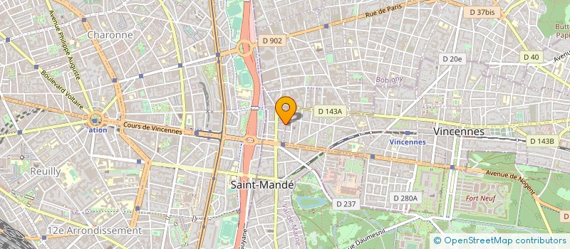 localisation de l'entreprise SYND.COPR. DU 15 RUE FAYS 94 ST MANDE RE à SAINT-MANDE