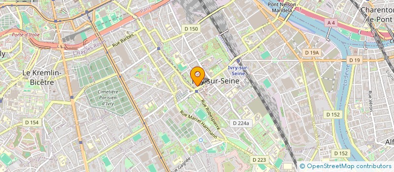 localisation de l'entreprise SYND COPR DU 16 AV PIERRE SEMART à IVRY-SUR-SEINE