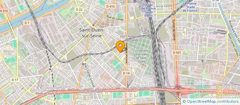localisation de l'entreprise SYND.COPR. DU 16 RUE ALEXANDRE BACHELET à SAINT-OUEN-SUR-SEINE