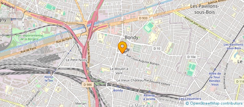 localisation de l'entreprise SYND COPR DU 16 RUE AUGUSTE     BLANQUI  BONDY