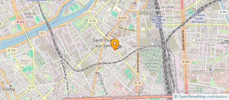 localisation de l'entreprise SYND.COPR. DU 16 RUE DU PROGRES à SAINT-OUEN-SUR-SEINE