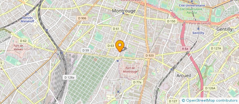 localisation de l'entreprise SYND.COPR. DU 160 BIS RUE DE    BAGNEUX  MONTROUGE