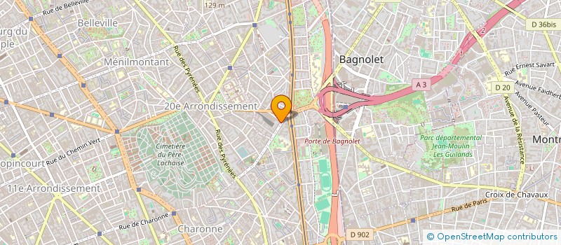 localisation de l'entreprise SYND COPR DU 169 RUE DE BAGNOLET 75020 P  PARIS