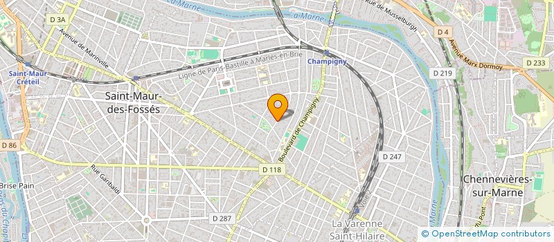 localisation de l'entreprise SYND.COPR. DU 17 AV DES LACS 94 ST MAUR à SAINT-MAUR-DES-FOSSES