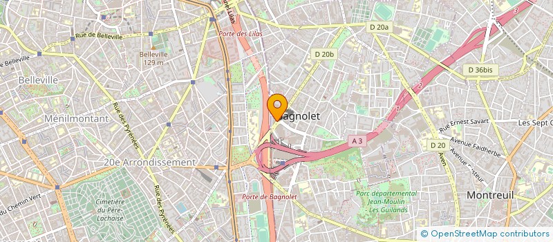localisation de l'entreprise SYND.COPR. DU 17 R GAMBETTA RES PARMENTI à BAGNOLET