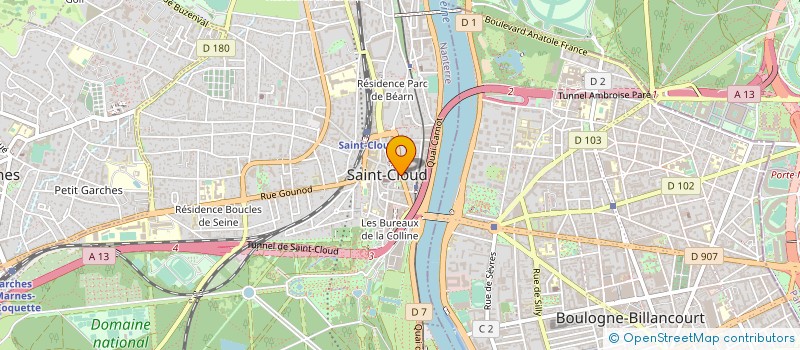 localisation de l'entreprise SYND COPR DU 17 RUE DAILLY SQUARE G à SAINT-CLOUD