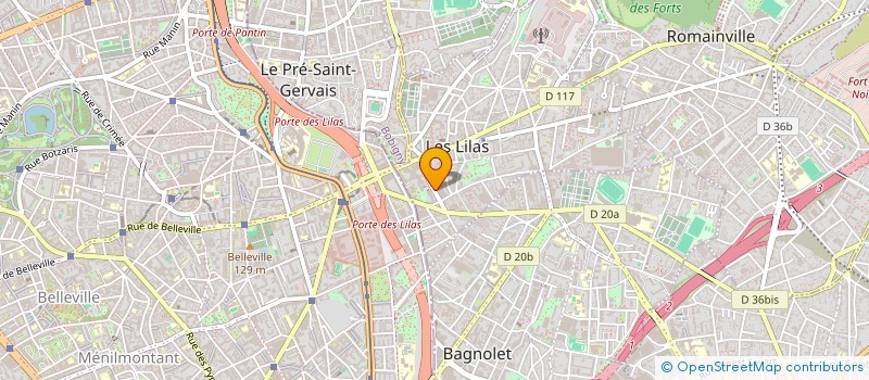 localisation de l'entreprise SYND.COPR. DU 17 RUE DE L'ABBE GREGOIRE à LES LILAS