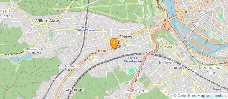 localisation de l'entreprise SYND.COPR. DU 17 RUE LEON CLADEL 92 SEVR à SEVRES