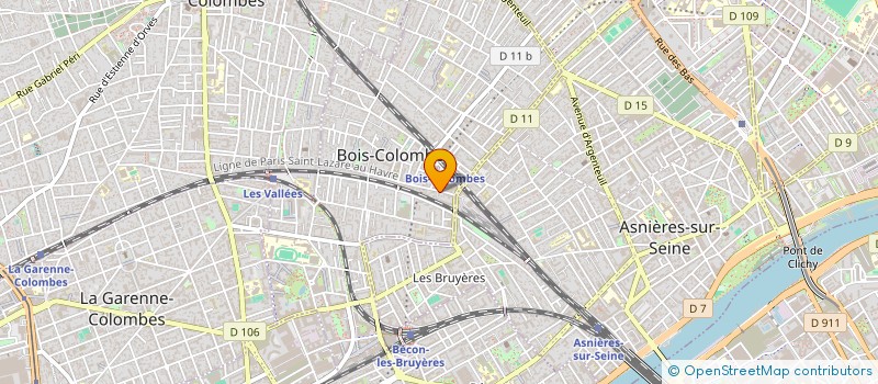 localisation de l'entreprise SYND.COPR. DU 17 RUE PAUL DEROULEDE à BOIS-COLOMBES