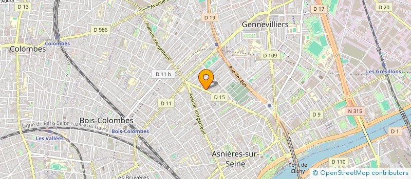 localisation de l'entreprise SYND.COPR. DU 174 BD VOLTAIRE 92 ASNIERE  ASNIERES-SUR-SEINE