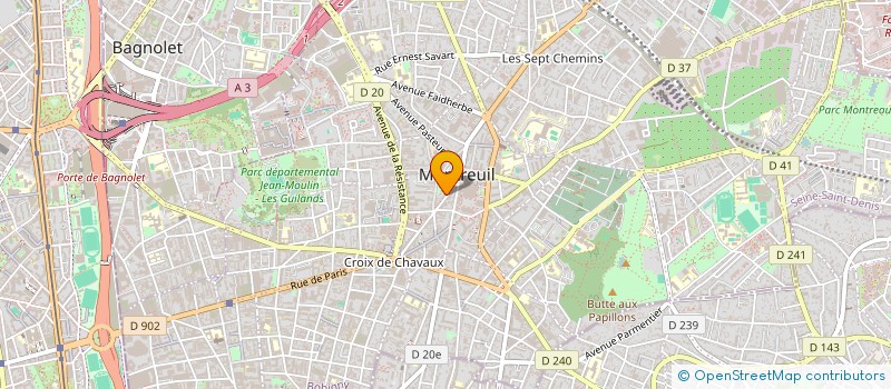 localisation de l'entreprise SYND.COPR. DU 18 AVENUE DE LA RESISTAN à MONTREUIL
