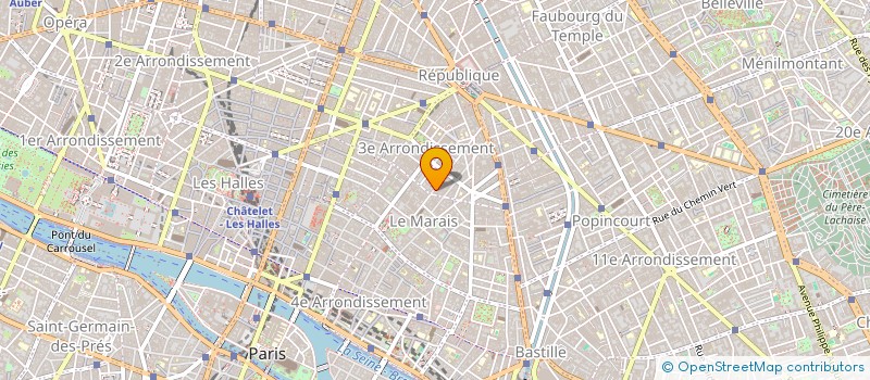 localisation de l'entreprise SYND.COPR. DU 18 RUE CHARLOT 75003 PARIS  PARIS