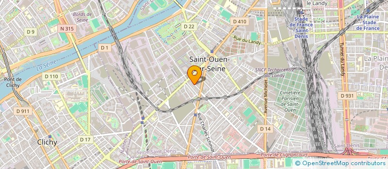 localisation de l'entreprise SYND.COPR. DU 18 RUE ERNEST RENAN 93 à SAINT-OUEN-SUR-SEINE