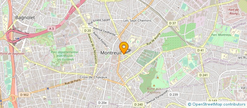 localisation de l'entreprise SYND.COPR. DU 18 RUE VALVEIN 93 MONTREUI à MONTREUIL