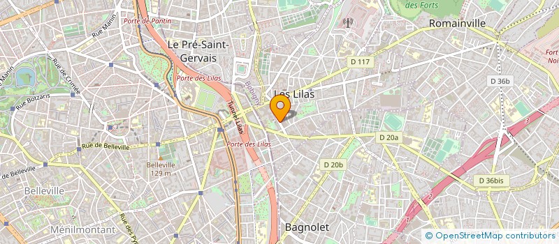 localisation de l'entreprise SYND.COPR. DU 183 AU 189 AVENUE ARISTIDE à LES LILAS