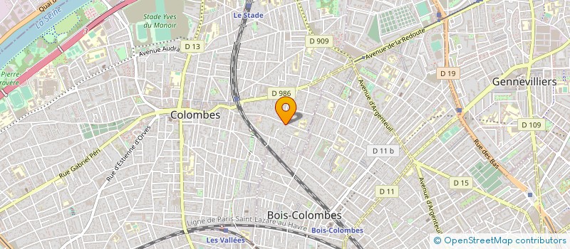 localisation de l'entreprise SYND.COPR. DU 185 BD VOLTAIRE 92 ASNIERE  COLOMBES