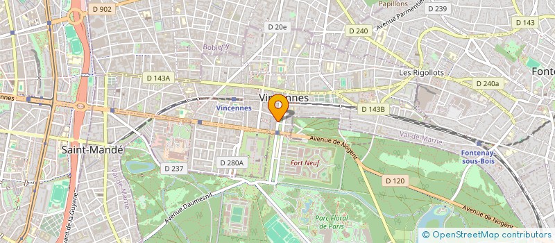 localisation de l'entreprise SYND.COPR.DU 19-21 CRS MARIGNY à VINCENNES