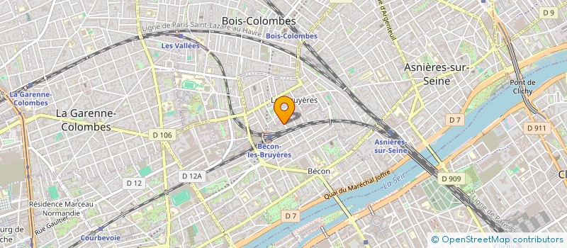 localisation de l'entreprise SYND.COPR. DU 19 AV FOCH 92 LA GA à COURBEVOIE