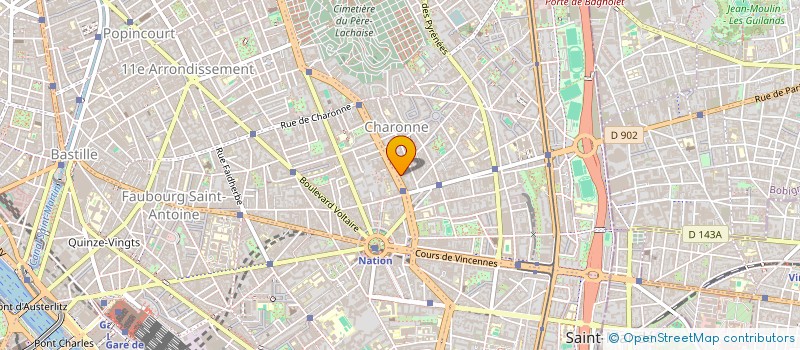 localisation de l'entreprise SYND.COPR. DU 19 AV PHILIPPE    AUGUSTE  PARIS