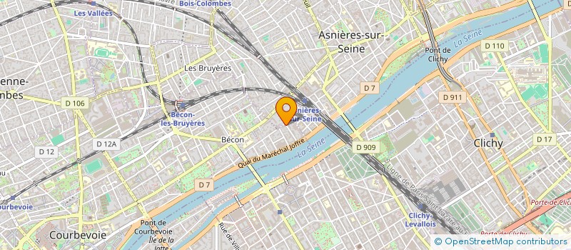 localisation de l'entreprise SYND.COPR. DU 19 RUE CAMILLE SAINT SAENS à COURBEVOIE